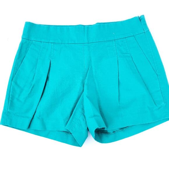 J. Crew Dressy Shorts Women Size 0 Green, Pockets, Summer Resortwear Beach Vacay - Picture 1 of 3